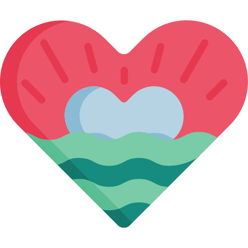 Heart love and romance interface peace icon