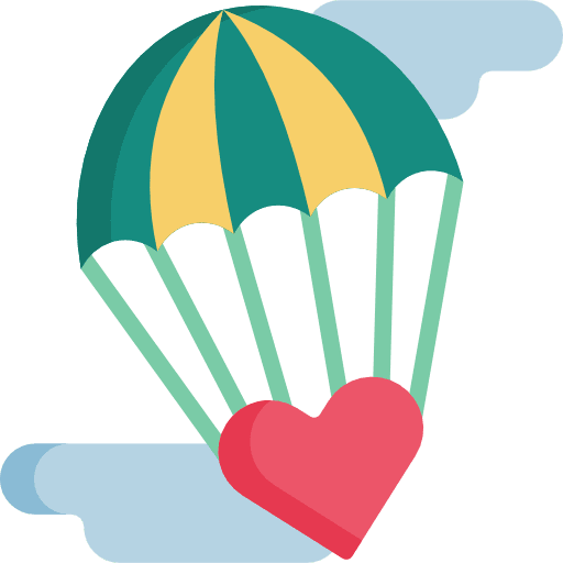 Heart love and romance love balloon icon