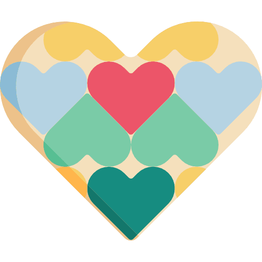 Hearts shape romance interface icon