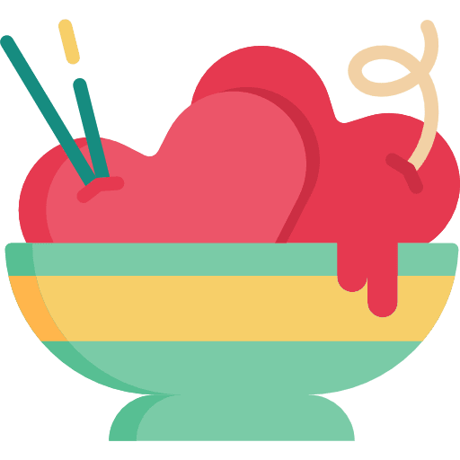 Bowl love and romance food romantic icon