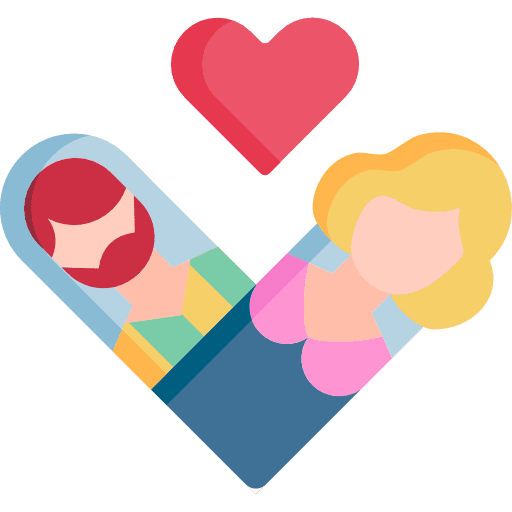 Couple romanticism wife heart icon