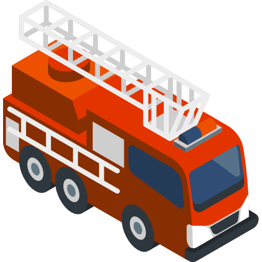 Fire truck automobile security transport icon