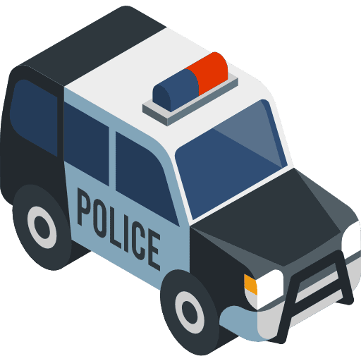 Police car patrol vehicle transport icon