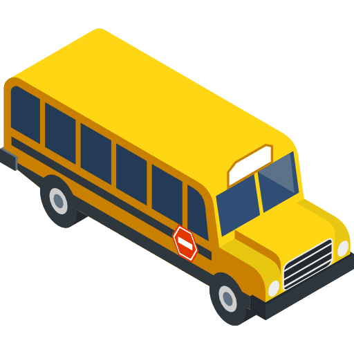 School bus public transport vehicle automobile icon