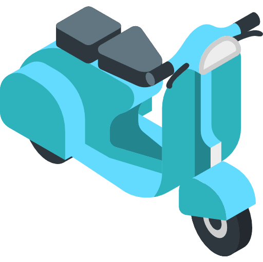 Scooter vespa transportation motorcycle icon