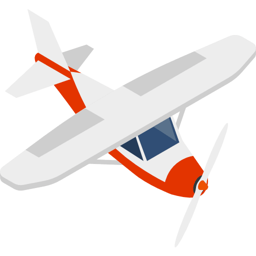 Small plane transportation travel small plane icon
