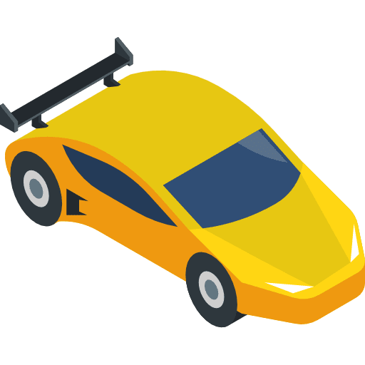 Car transportation sports and competition cars icon