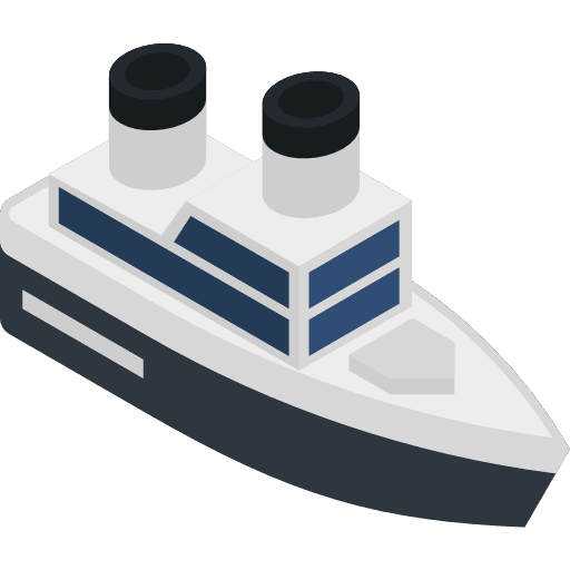 Cruise ship anchor travel shipping icon