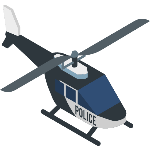 Helicopter flight security transportation icon
