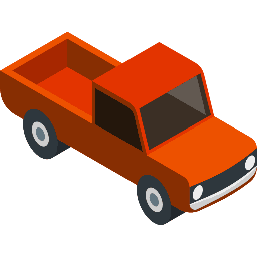 Pickup truck truck loaded transportation icon