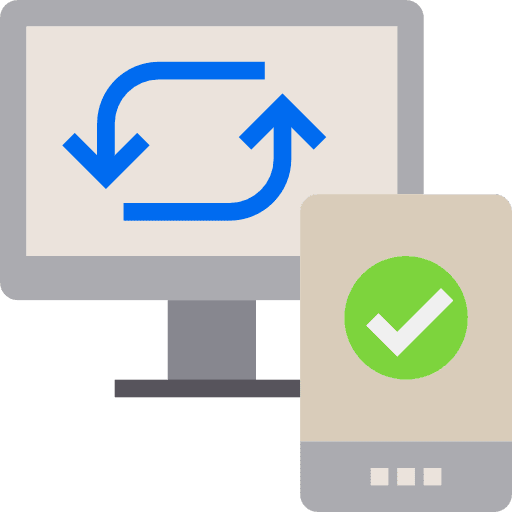 Syncing interface synchronisation ui icon