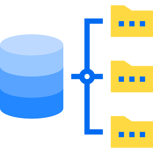 Database storage folders interface icon