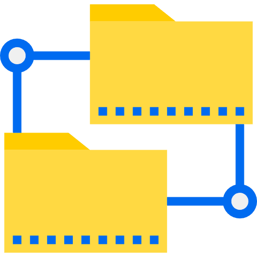 Sharing data storage connection file storage icon