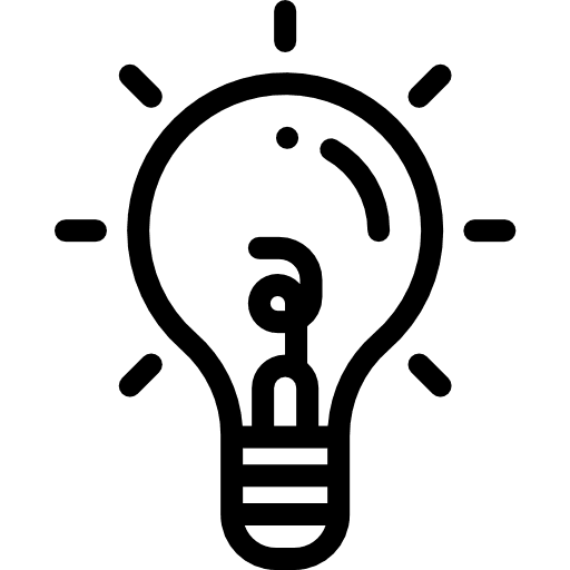 Lamp bulb conclusion lightbulb icon