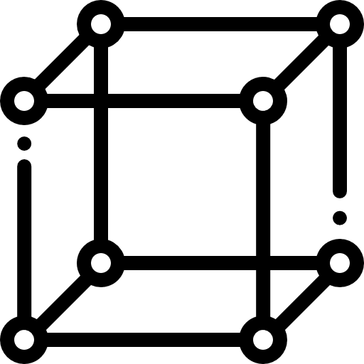 Molecule medical atom cube icon