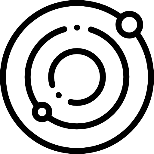 Orbits education science planet icon