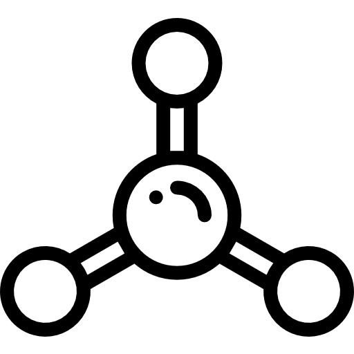 Molecule healthcare and medical education structure icon