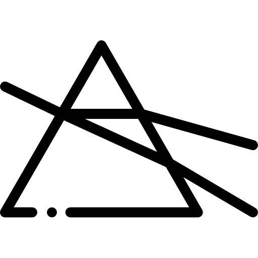 Prism light science education icon