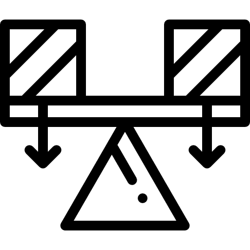 Seesaw weight seesaw education icon