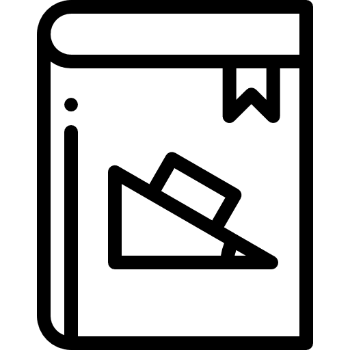 Book shapes education bookmark icon