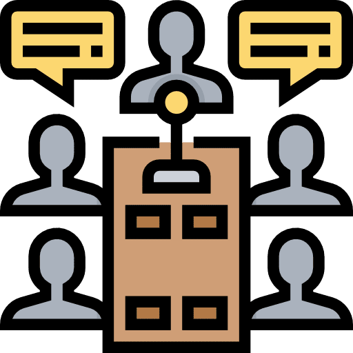 Conference discussion board of directors business icon