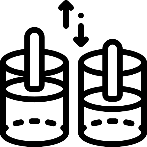 Force mechanics dynamics arrows icon