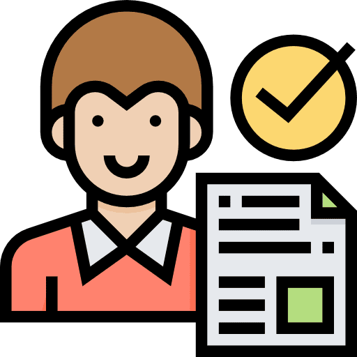 Hiring dem file working curriculum vitae icon