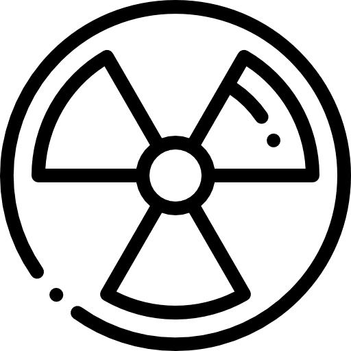 Radiation nuclear energy alert radiation icon