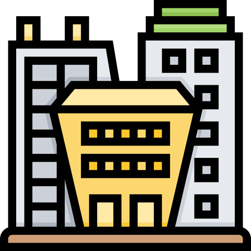 Company building architecture establishment icon