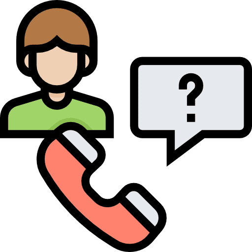 Customer service communications phone request icon