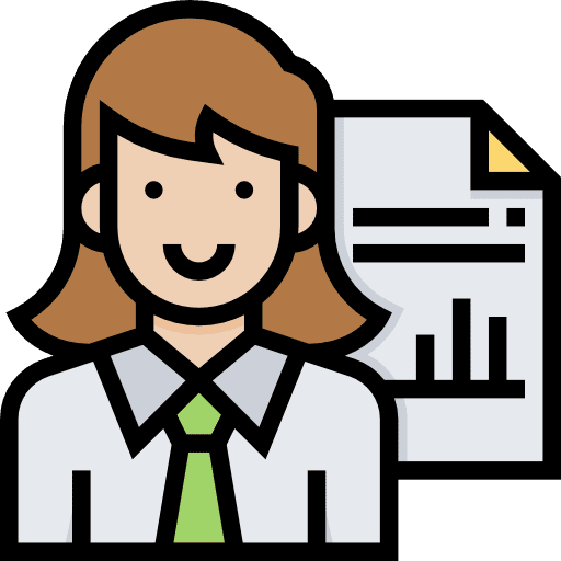 Manager file woman worker icon