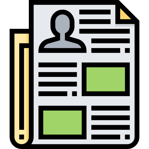 Portfolio curriculum vitae interface personal profile icon