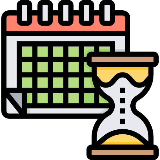 Schedule calendar hourglass schedule icon