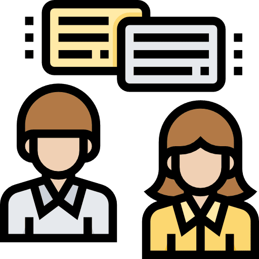 Service check business and finance chat icon