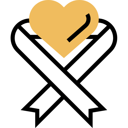 Awareness shapes and symbols sign heart icon