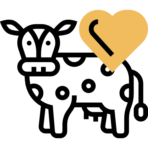 Cow farming animal kingdom milk icon