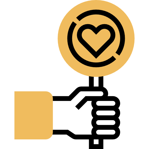 Generosity charity lollipop hands and gestures icon