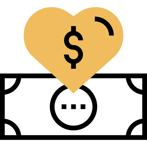 Money charity donation social icon