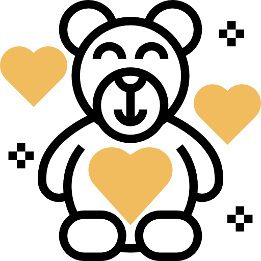 Toy bear teddy bear donate icon