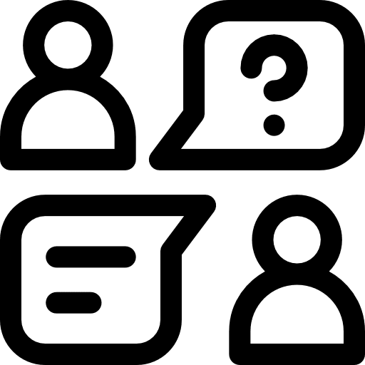 Interview reunion users communications icon