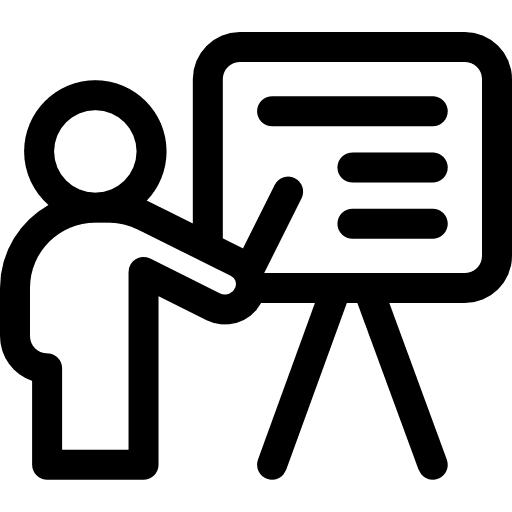 Presentation business and finance class people icon