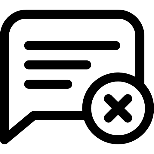 Fired communications cancel fired icon