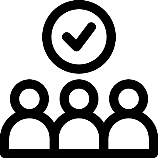 Hired worker check mark business and finance icon