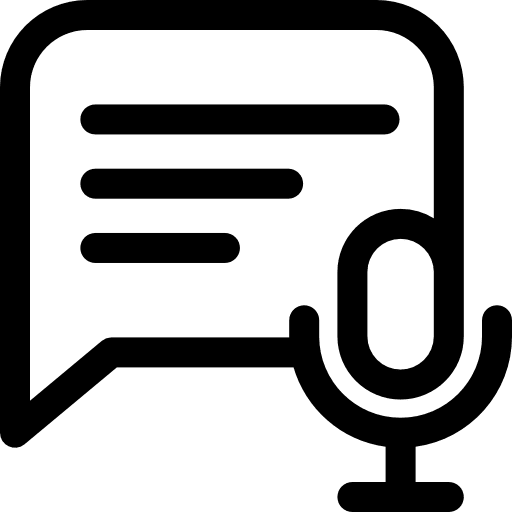 Interview news reporter communications technology icon