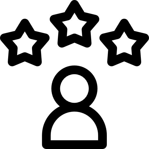 Rating business and finance experience happy client icon