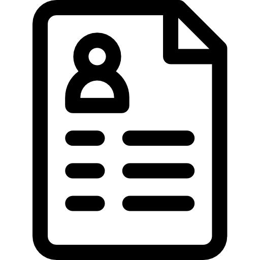 Resume files and folders job profile curriculum vitae icon