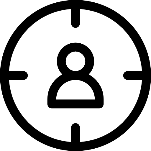 Target segmentation target audience icon