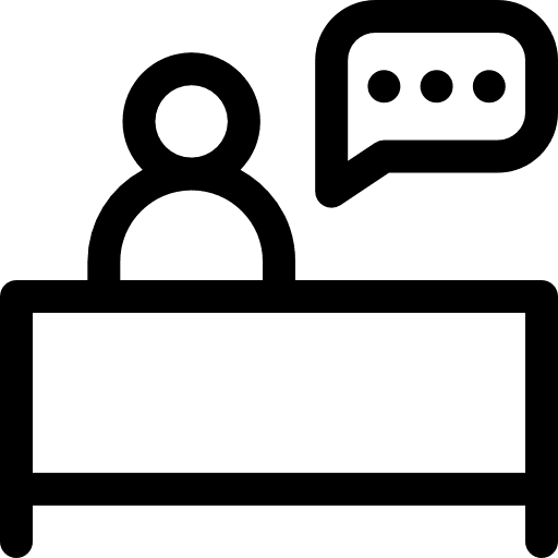 Interview news professions and jobs technology icon