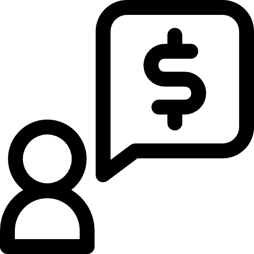 Negotiation human dollar user icon