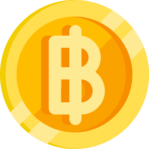 Baht business and finance exchange baht icon